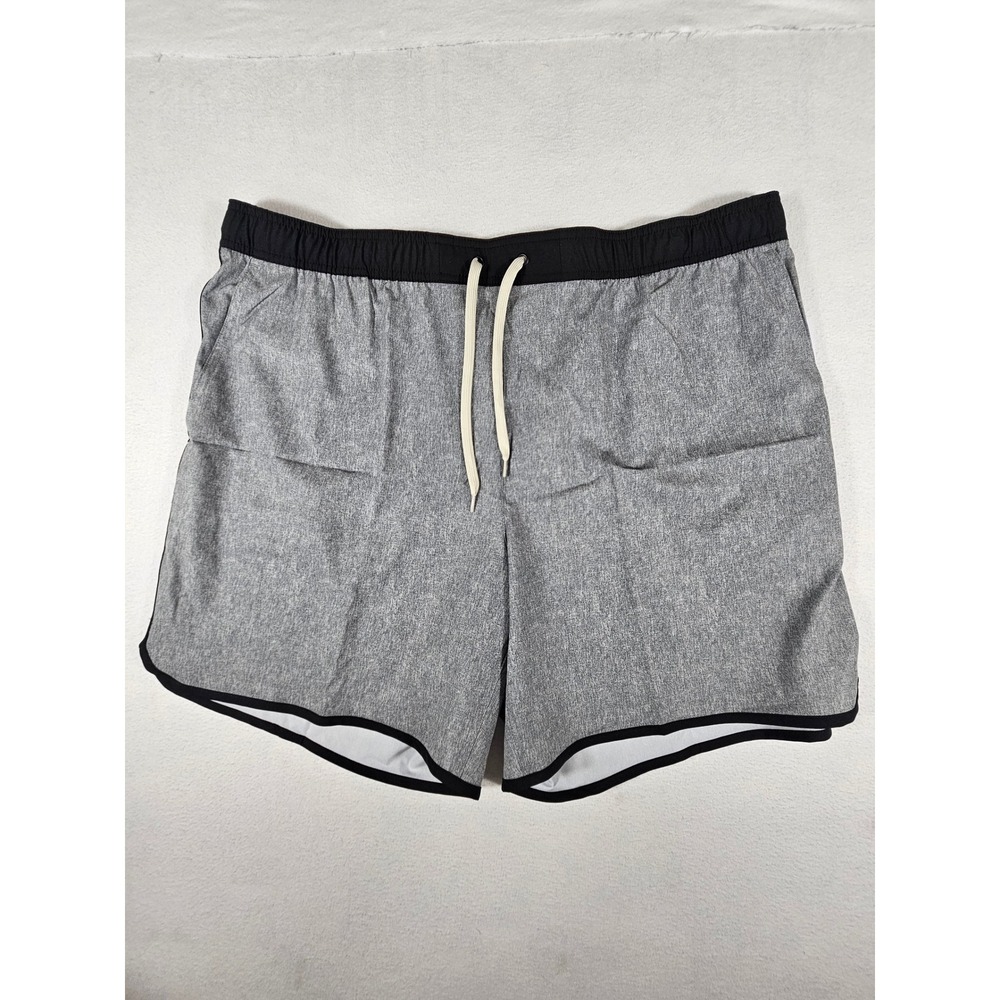 Original Penguin Sport Mens XXL‎ Gray Black Stretch Moisture Wicking Shorts